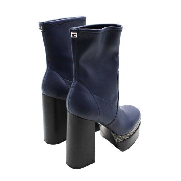 Guess Womens Blue Color Block 2 Platform Booties - Picture 6 of 8